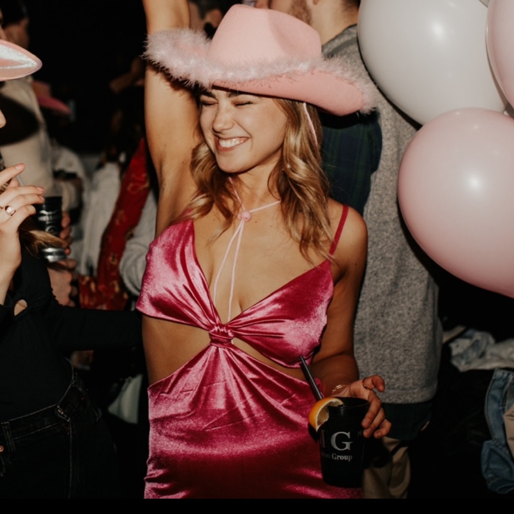 Pink Mini Dress w Cutouts